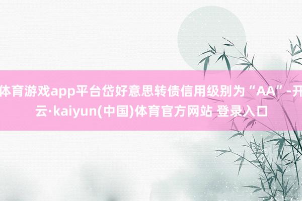 体育游戏app平台岱好意思转债信用级别为“AA”-开云·kaiyun(中国)体育官方网站 登录入口