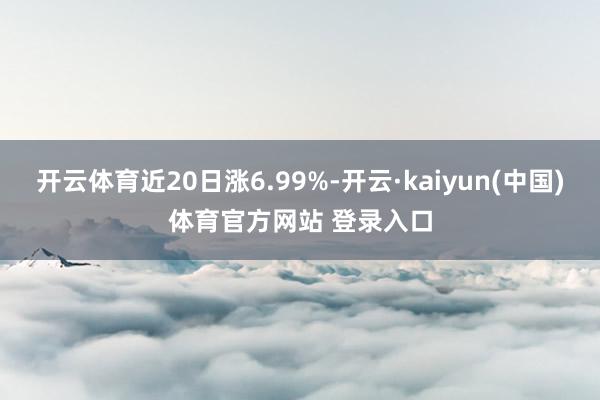 开云体育近20日涨6.99%-开云·kaiyun(中国)体育
