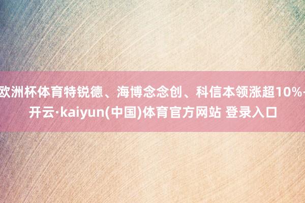 欧洲杯体育特锐德、海博念念创、科信本领涨超10%-开云·kaiyun(中国)体育官方网站 登录入口