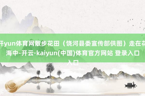 开yun体育网散步花田（饶河县委宣传部供图）走在花海中-开云