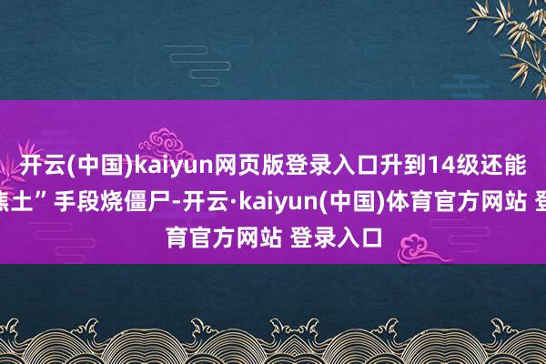 开云(中国)kaiyun网页版登录入口升到14级还能解锁“焦