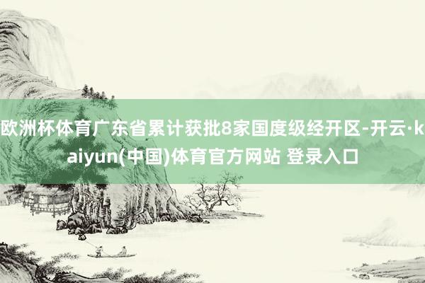 欧洲杯体育广东省累计获批8家国度级经开区-开云·kaiyun(中国)体育官方网站 登录入口
