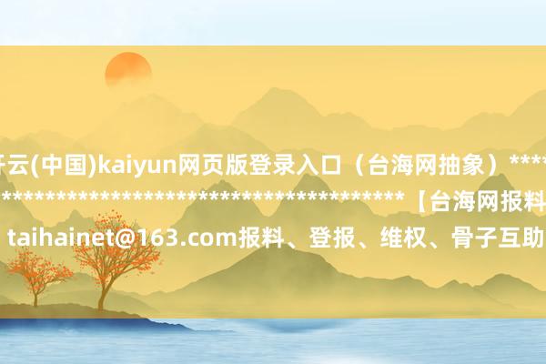开云(中国)kaiyun网页版登录入口（台海网抽象）****