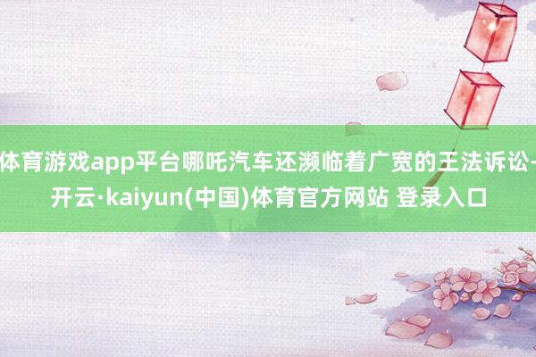 体育游戏app平台哪吒汽车还濒临着广宽的王法诉讼-开云·ka