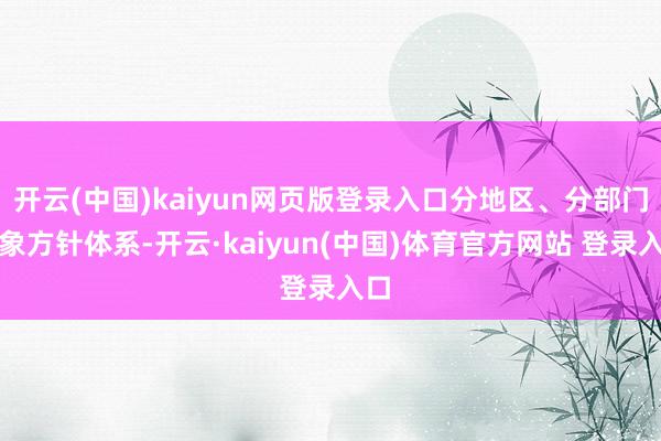 开云(中国)kaiyun网页版登录入口分地区、分部门想象方针体系-开云·kaiyun(中国)体育官方网站 登录入口