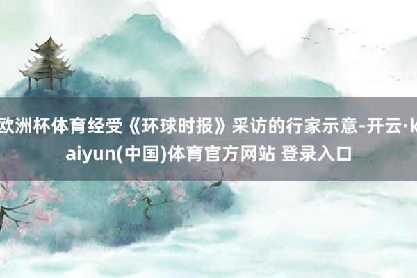 欧洲杯体育经受《环球时报》采访的行家示意-开云·kaiyun