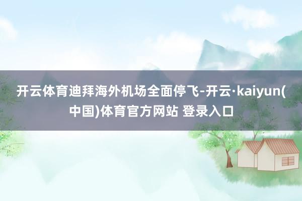 开云体育迪拜海外机场全面停飞-开云·kaiyun(中国)体育官方网站 登录入口